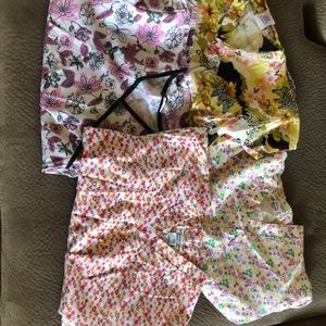 Colorful scrub tops